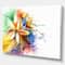 Designart - Abstract Multi color Flower Fusion - Large Flower Canvas Wall Art